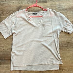 Women’s oversized short sleeve waffle tee